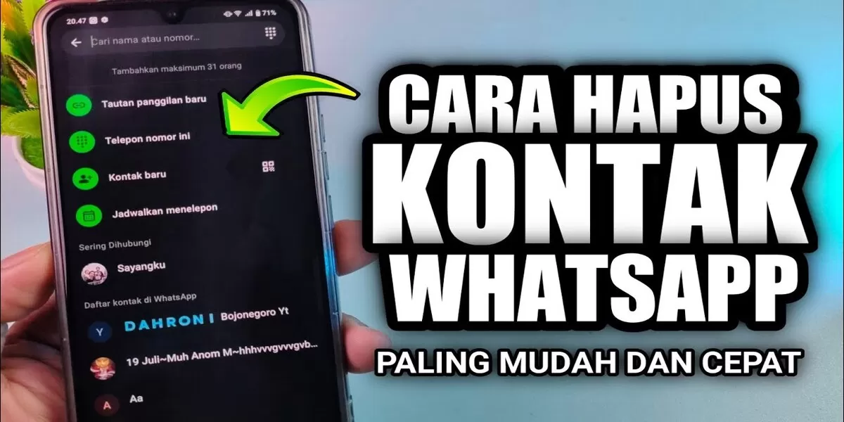 Pelajari cara menghapus kontak WhatsApp yang tidak muncul di daftar kontak telepon dengan langkah praktis melalui menu edit langsung di aplikasi WhatsApp