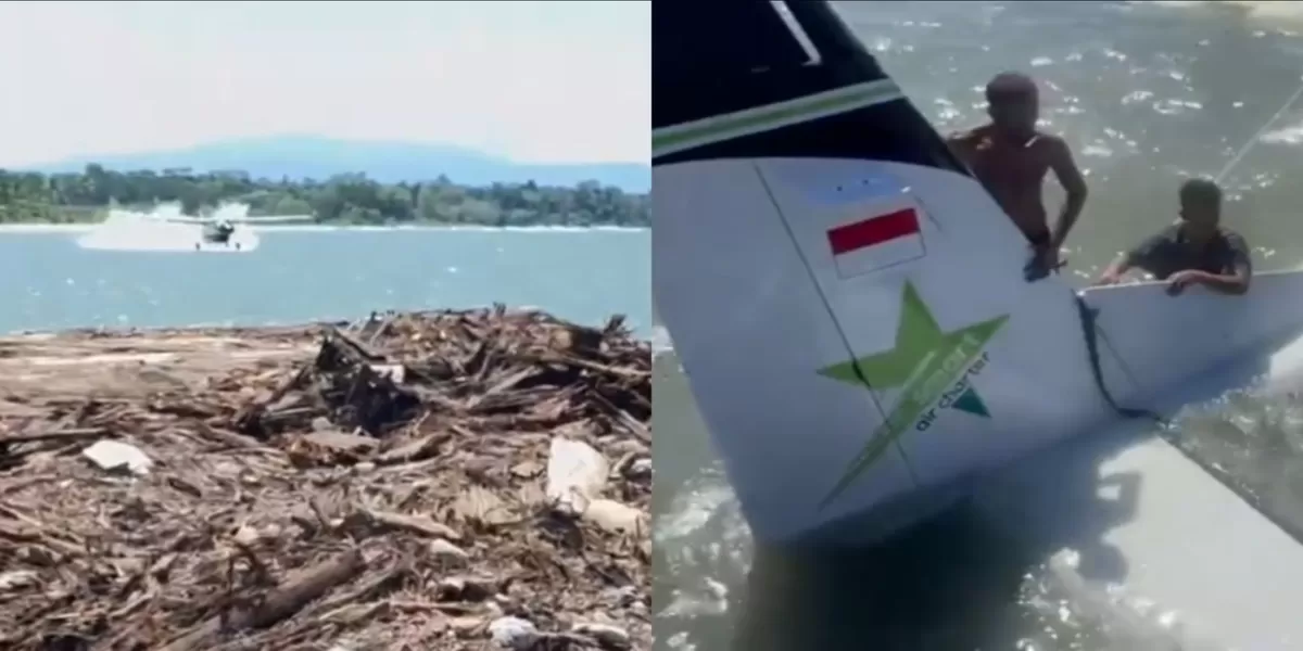 Pesawat Smart Air PK-SNS rute Nabire-Kaimana mendarat darurat di pantai ujung landasan 17 Bandara Nabire akibat gangguan mesin. Sebanyak 13 penumpang dan kru dipastikan selamat.