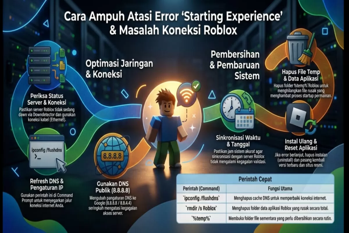 Pusing Error Code 2 Roblox? Tenang. Ini cara ampuh atasi gagal inisialisasi di Windows 10/11. Pakai trik flush DNS dan hapus cache. Main lagi!
