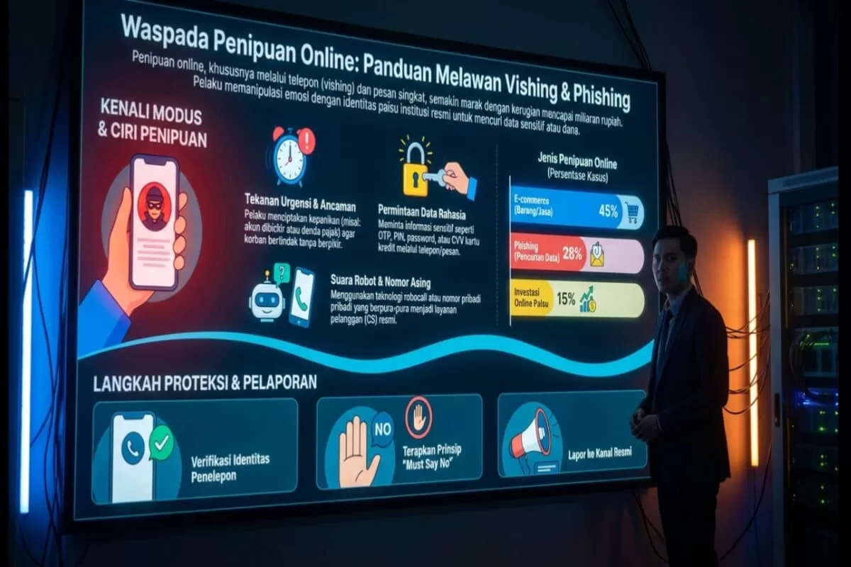 Waspadai ciri vishing seperti nada mendesak & permintaan OTP. Gunakan GetContact untuk lacak nomor dan lapor ke aduannomor.id segera!
