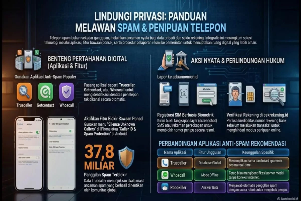 Gunakan Truecaller, Getcontact, dan Whoscall untuk blokir otomatis telepon spam & penipuan. Lindungi privasi serta saldo rekening Anda sekarang!