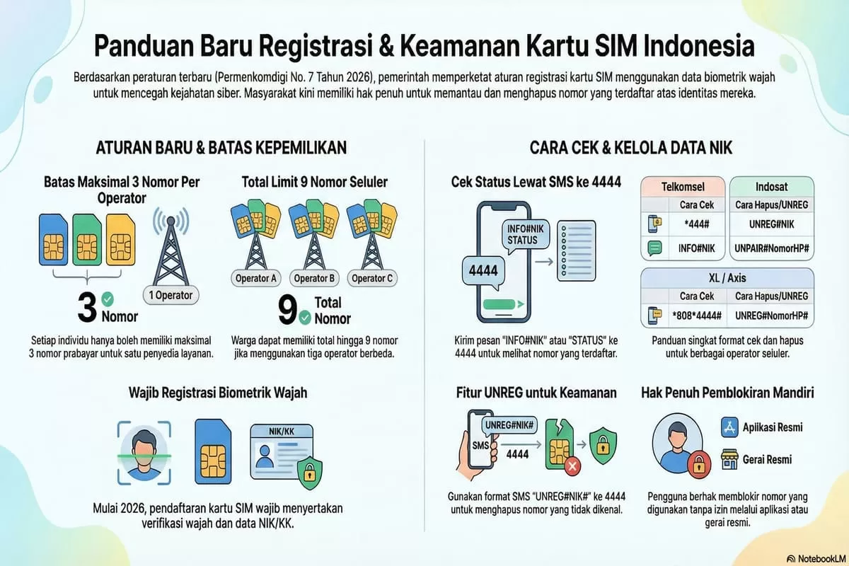 Takut NIK disalahgunakan? Cek nomor IM3 yang terdaftar via SMS 4444 atau web resmi. Ikuti panduan legalitas SIM card terbaru di sini. Cepat dan aman!