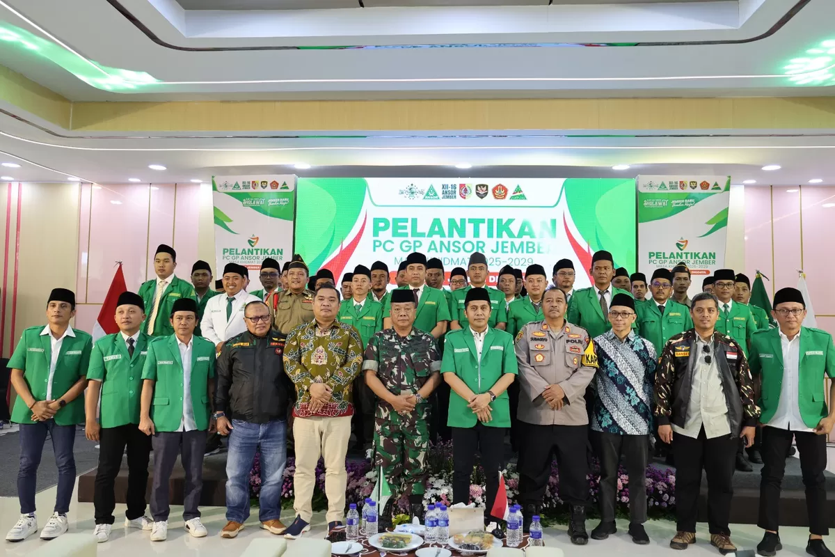 Sebanyak 45 Kader GP Ansor Jember Resmi Dilantik, Gus Fawait Tegaskan Peran Santri Bangun Daerah. Foto istimewa Pandhalungan 