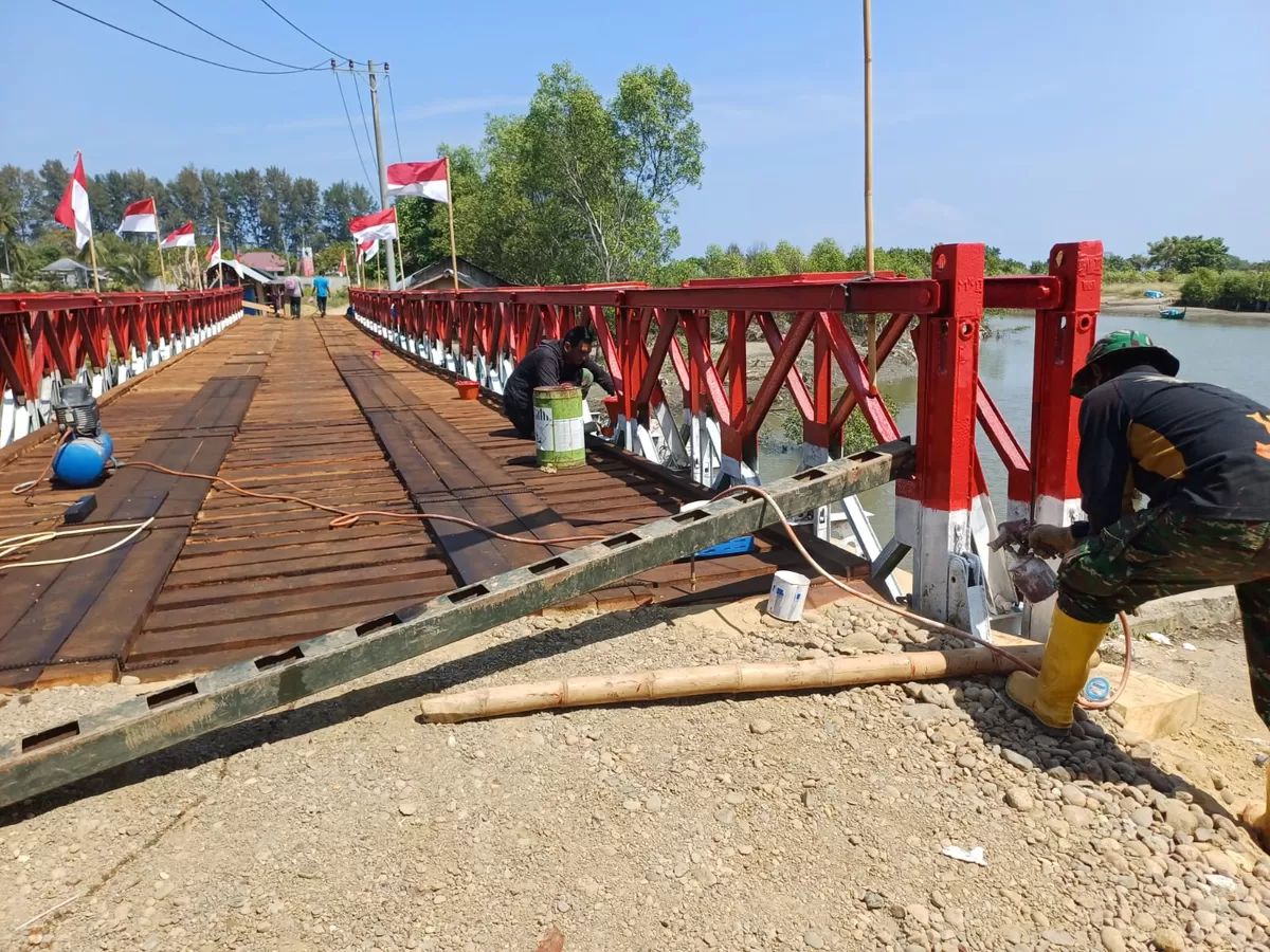 Jembatan Bailey Rampung di Aceh, Anak-Anak Bisa Sekolah Lagi: Terima Kasih!. Foto istimewa pandhalungan.com