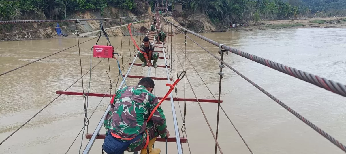 Sejumlah Jembatan 100 Persen Rampung, Akses Warga Terdampak Bencana di Aceh Kembali Terhubung. Foto istimewa pandhalungan.com