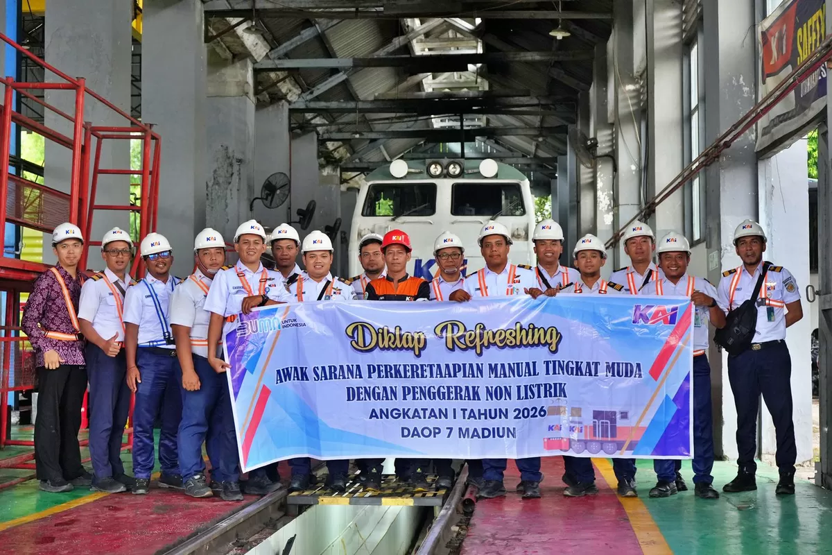 Jelang Angkutan Lebaran 2026, KAI Daop 7 Madiun Siapkan SDM Guna Perkuat Keselamatan Perjalanan KA. Foto istimewa pandhalungan.com