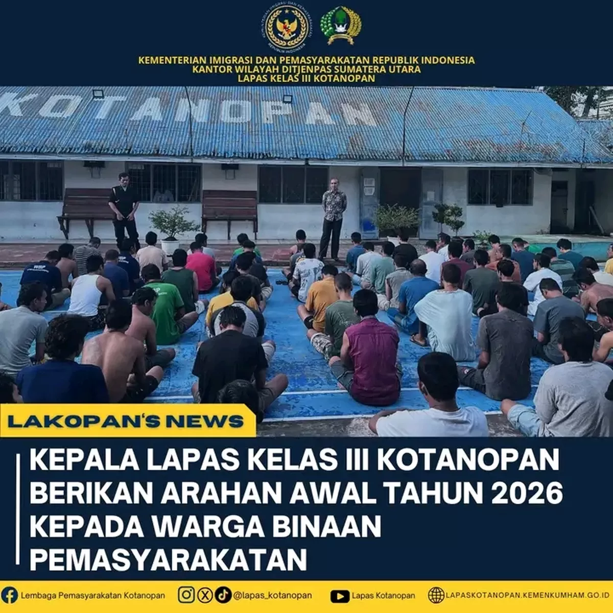Kalapas Kotanopan Saat Sampaikan Arahan kepada WBP 