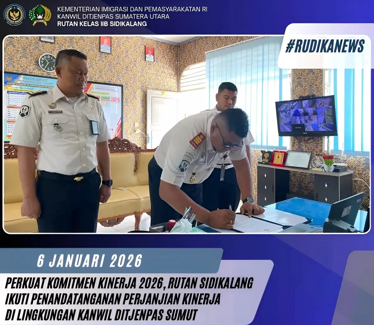 Karutan Sidikalang Saat Penandatanganan Perjanjian Kinerja Tahun 2026