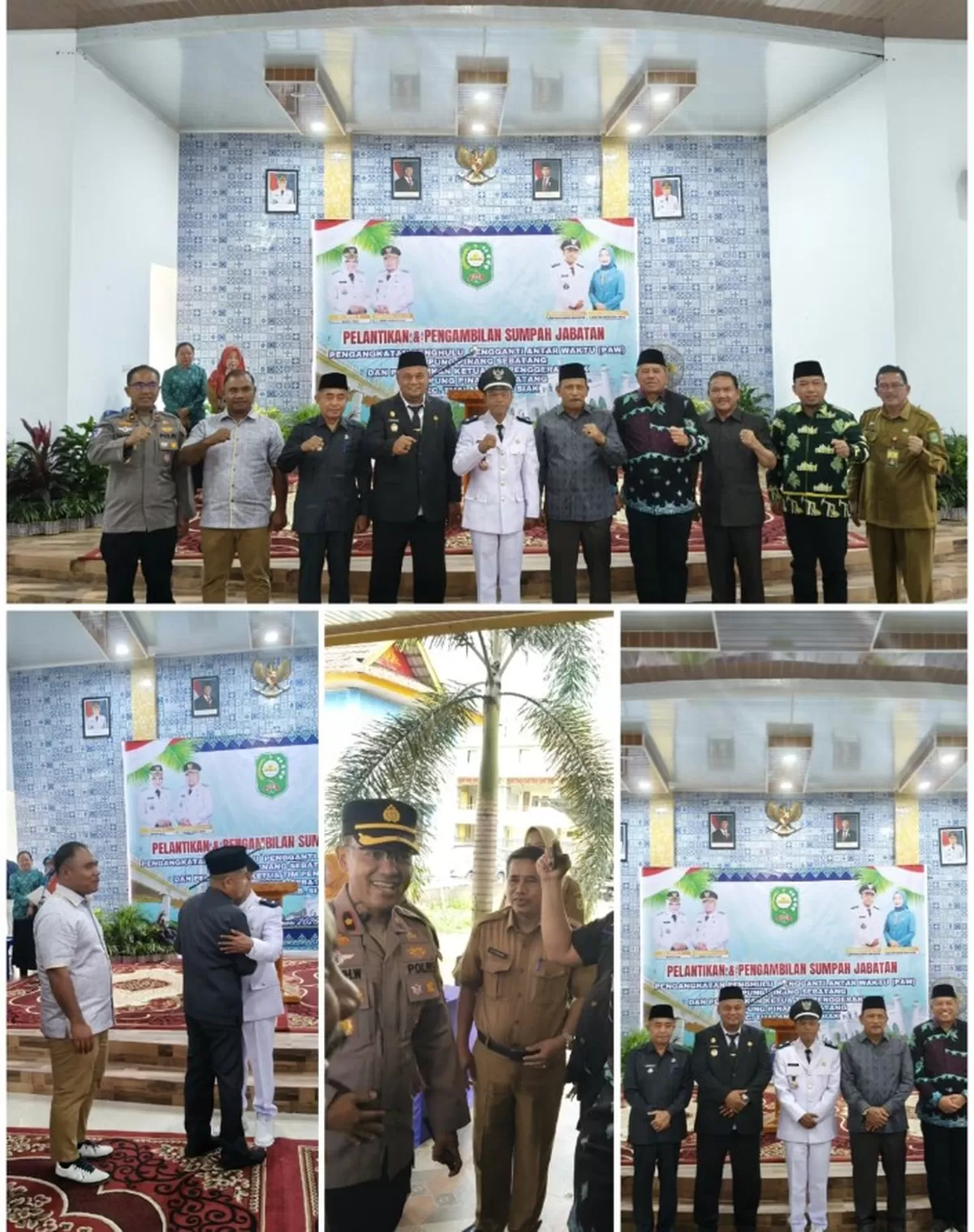 Kapolsek Tualang Hadiri Pelantikan PAW Penghulu Pinang Sebatang, Ajak Bersinergi Wujudkan Kamtibmas