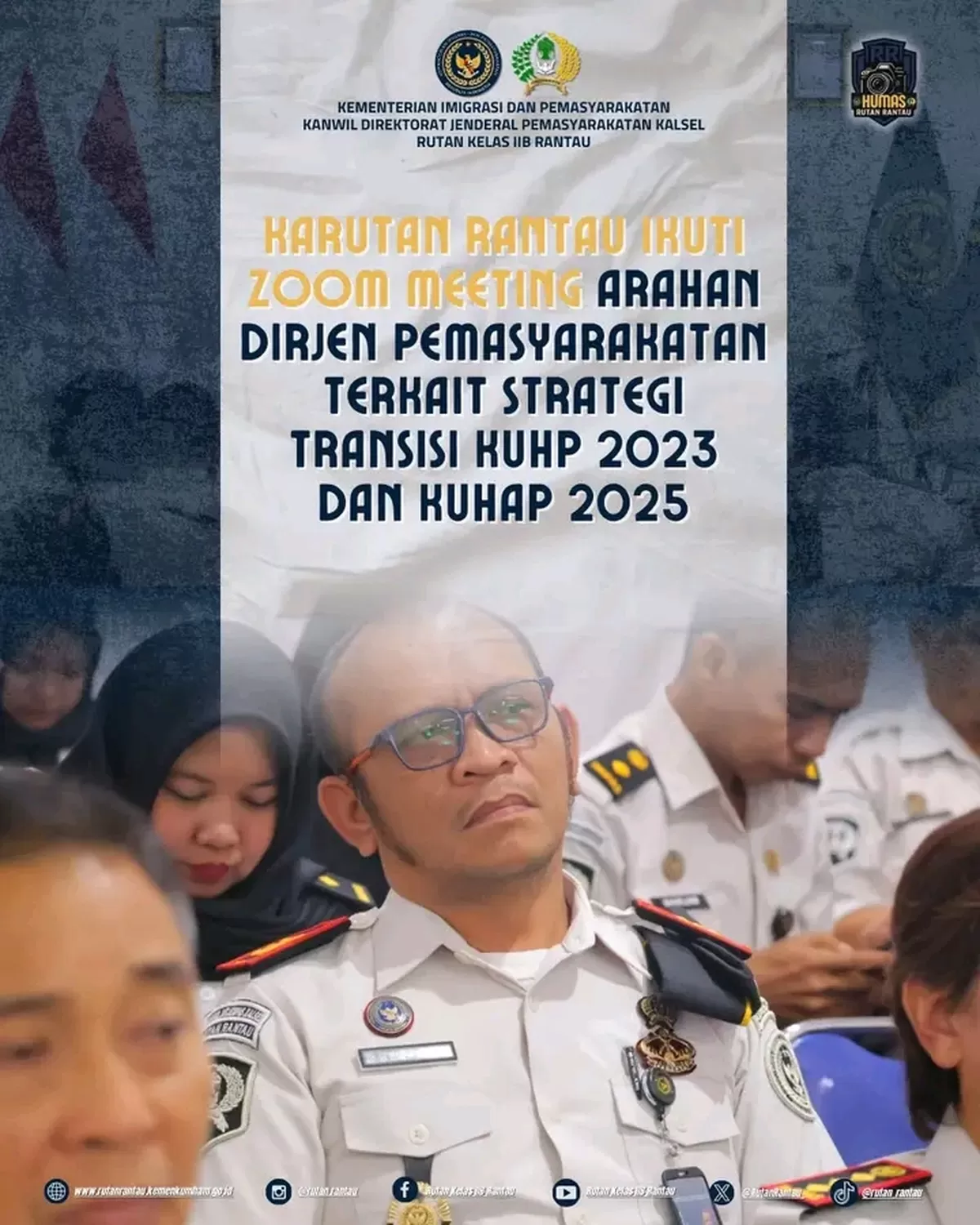 Karutan Rantau Saat Mengikuti Zoom Meeting Arahan Dirjenpas
