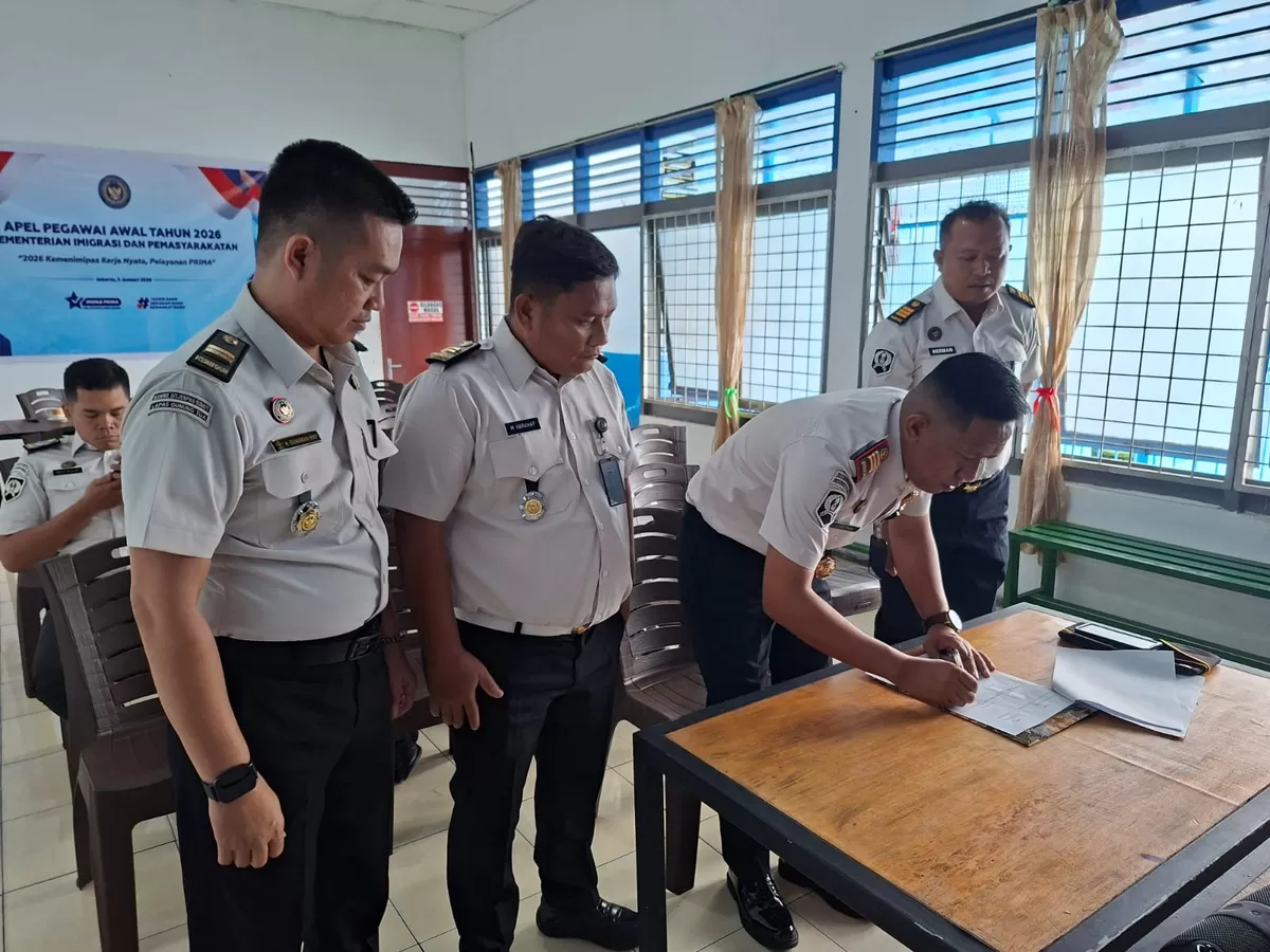 Kalapas Gunungtua dan Jajaran Saat Kegiatan Penandatanganan Perjanjian Kinerja