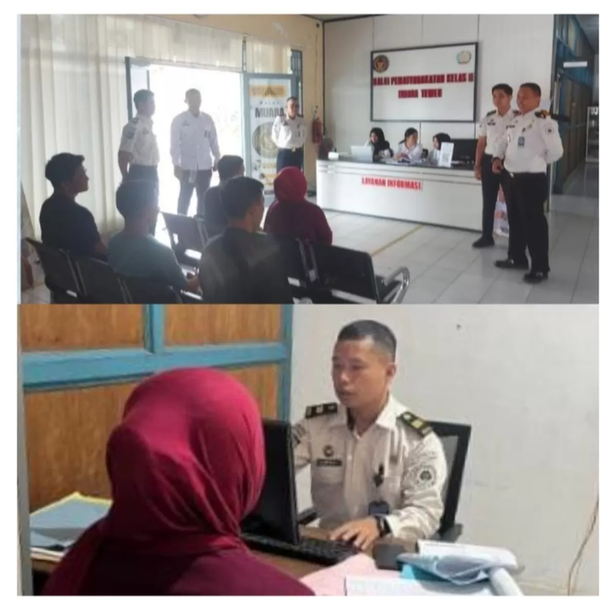 Petugas Bapas Muara Teweh Saat layanan Penerimaan Registrasi Klien Integrasi Sosial PB