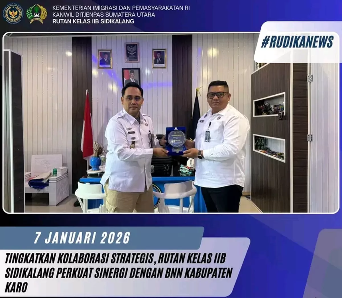 Karutan Sidikalang Bersama Pihak BNN Kabupaten Karo