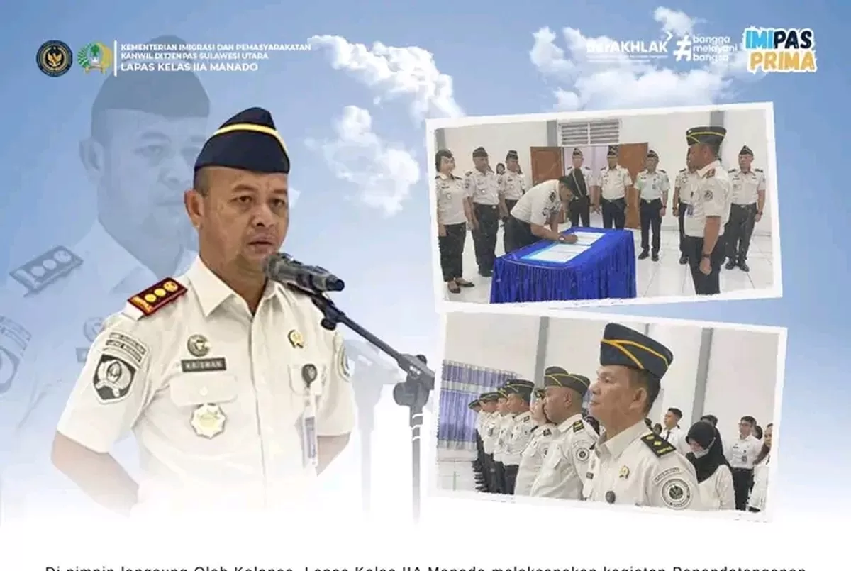 Kalapas Manado dan Jajaran Saat Penandatangan Perjanjian Kinerja