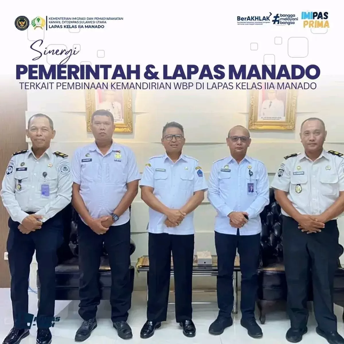 Kalapas Manado dan Jajaran Saat Jalin Sinergi dengan Pemerintah Daerah Propinsi Sulawesi Utara