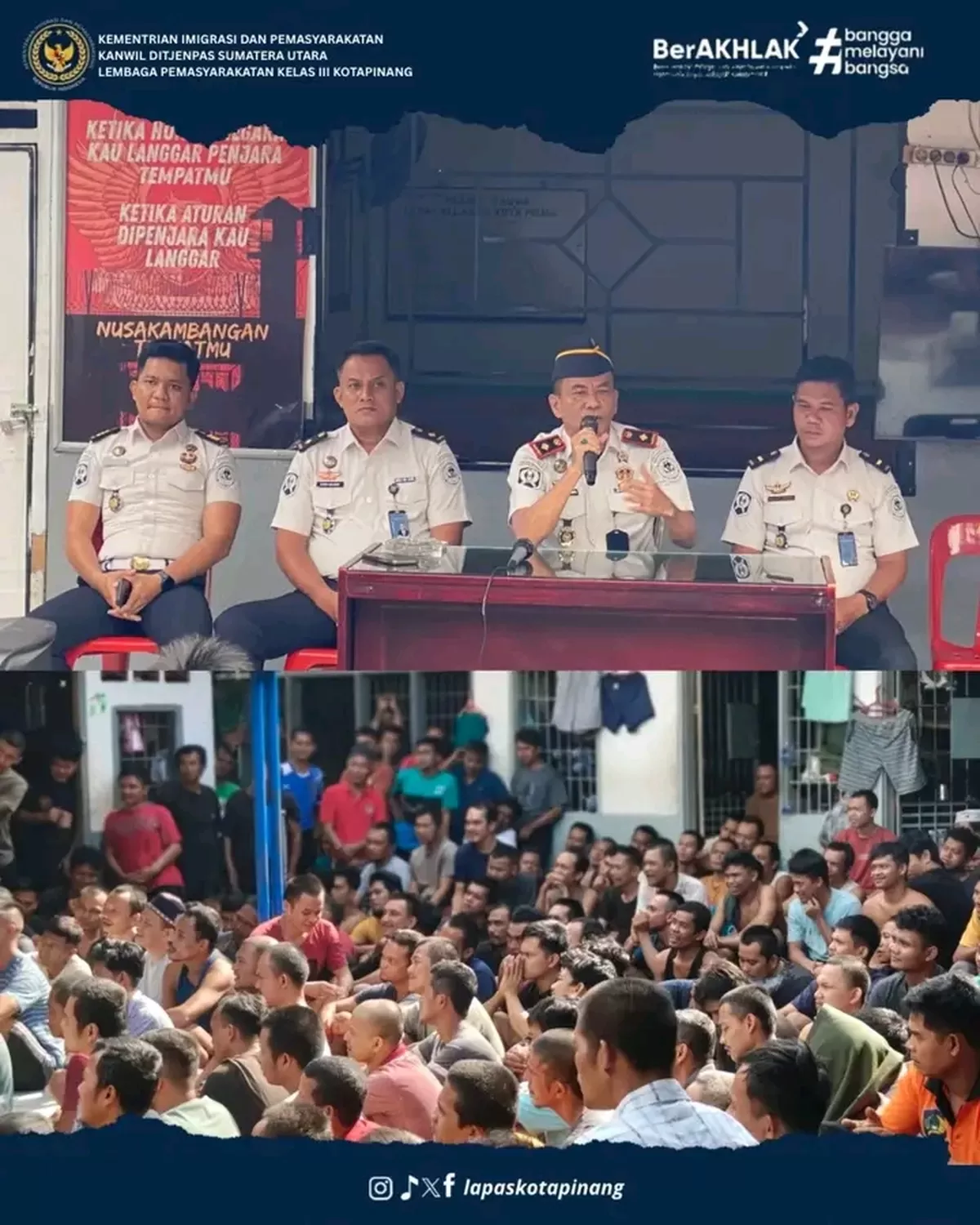 Kalapas Kotapinang dan Jajaran Bersama WBP Saat Kegiatan Coffee Morning