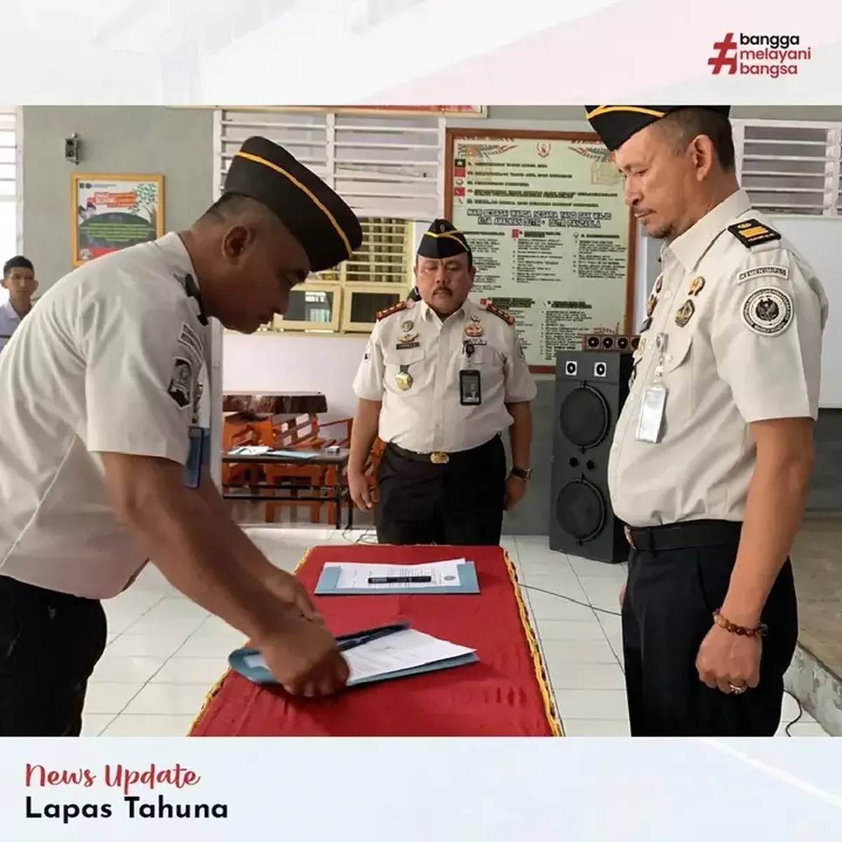 Kalapas Tahuna dan Jajaran Saat Penandatanganan Perjanjian Kinerja Tahun 2026