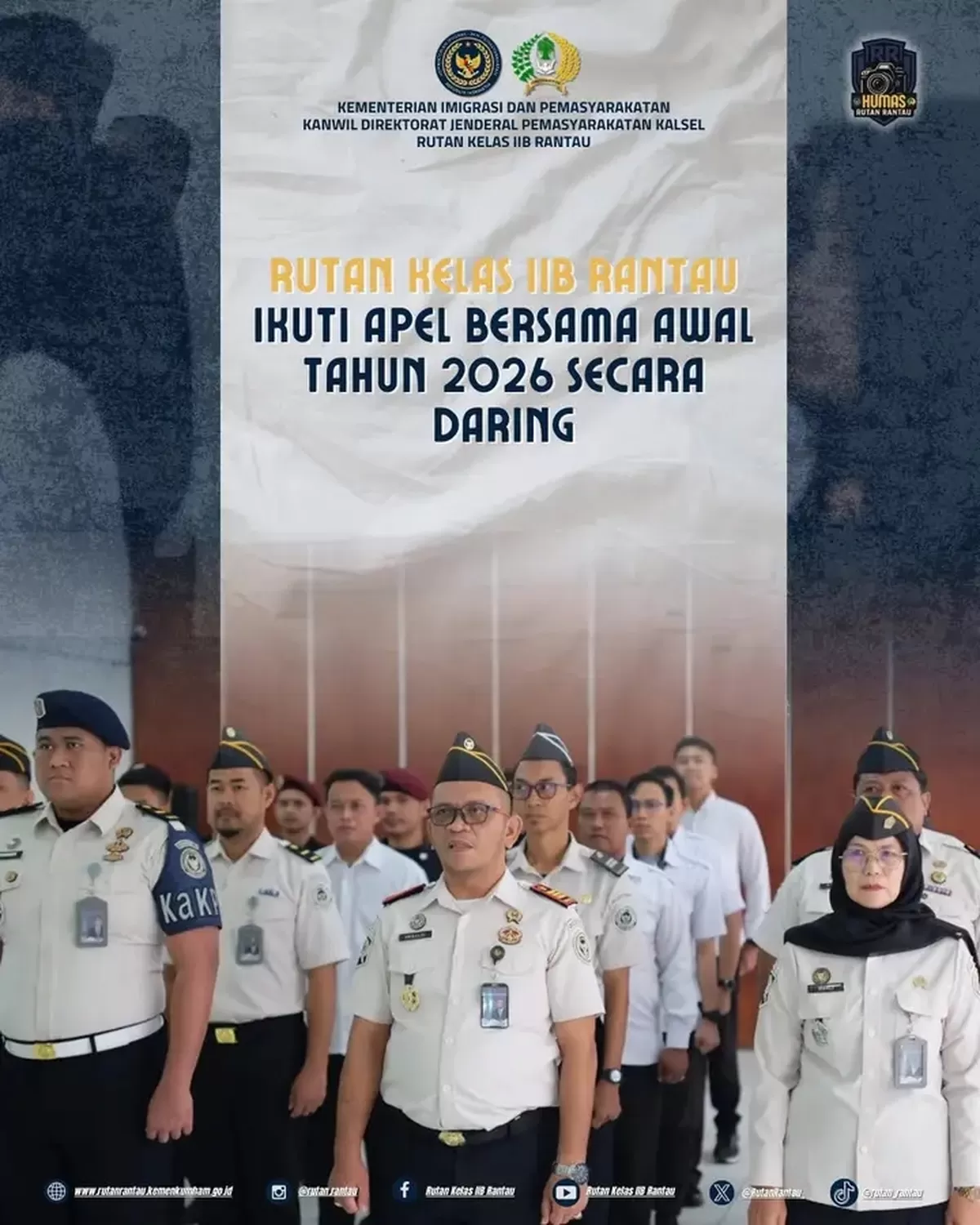 Karutan Rantau dan Jajaran Saat Apel Bersama Kemenko Hukum, HAM dan ImiPas