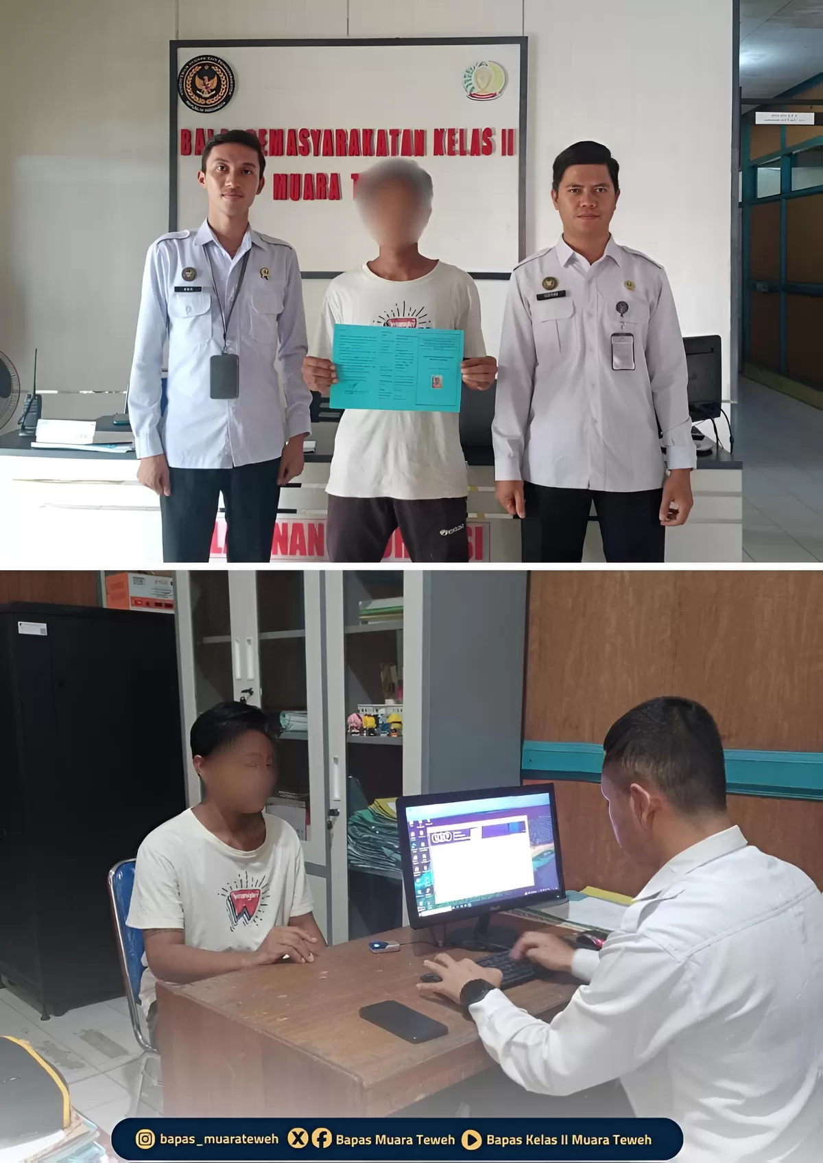 Petugas Bapas Muara Teweh Saat Kegiatan Registrasi Klien