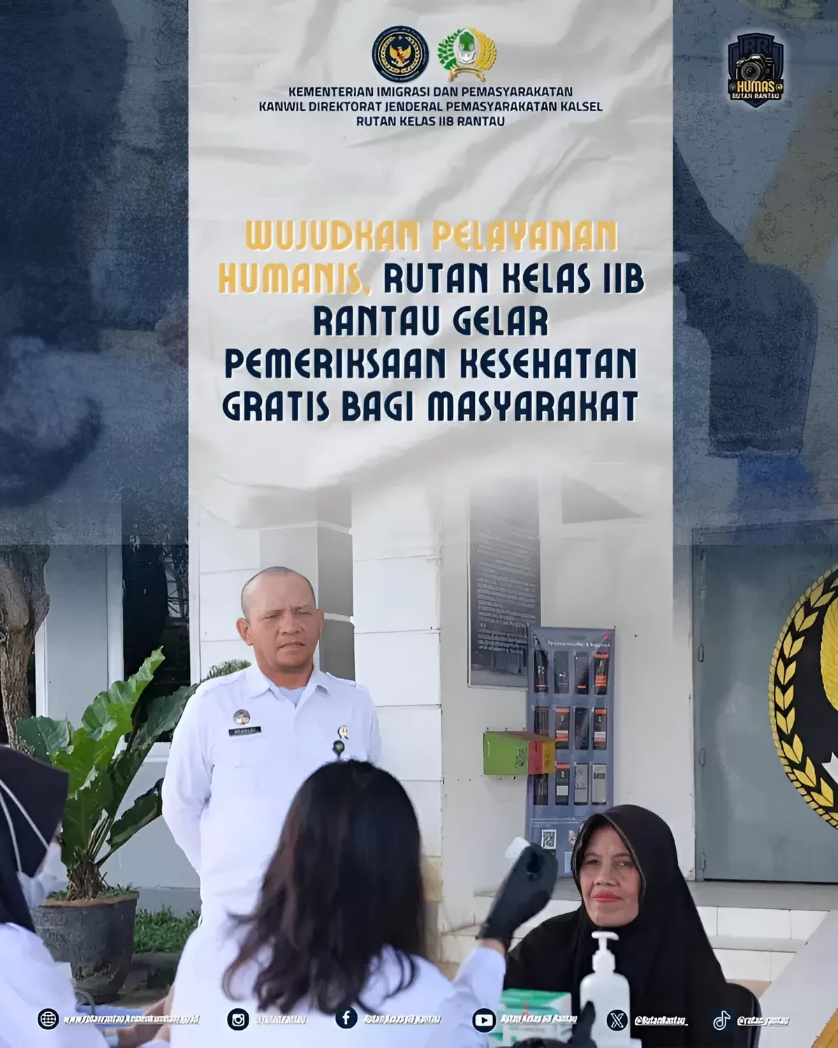 Karutan Rantau Saat Tinjau Kegiatan Pemeriksaan Kesehatan Masyarakat Sekitar