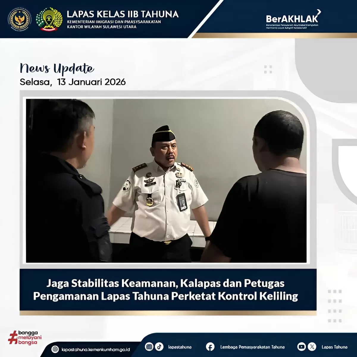 Kalapas Tahuna Saat Kegiatan Trolling Lingkungan Lapas