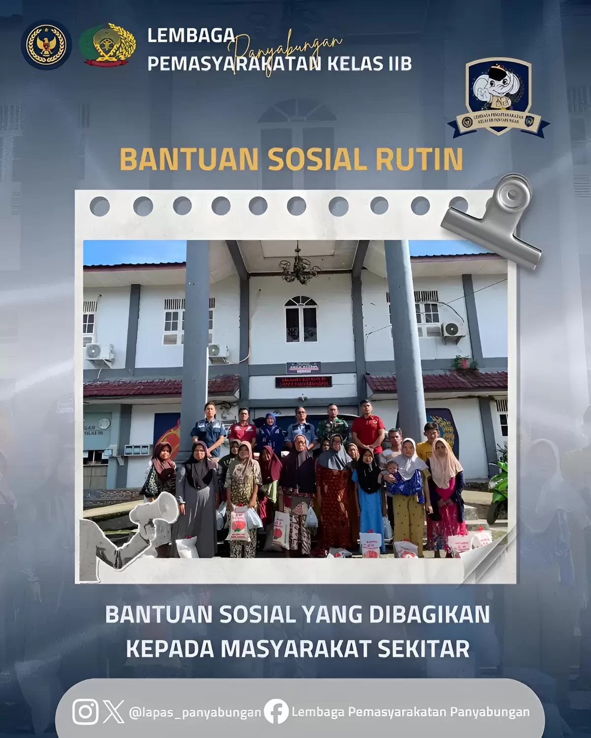 Jajaran Lapas Panyabungan Saat Kegiatan Bansos 
