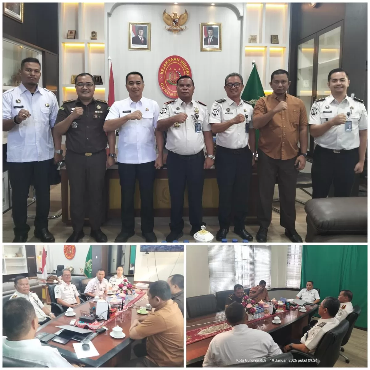 Kalapas Gunungsitoli dan Jajaran Bersama Kepala Kejaksaan Negeri Gunungsitoli