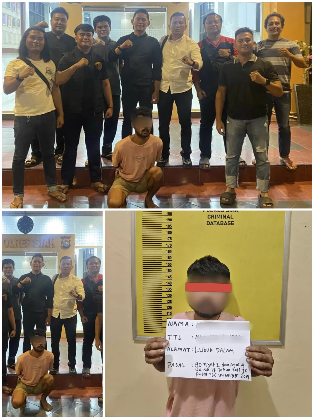 Gerak Cepat Polres Siak: Pelaku Kekerasan Anak Diamankan Kurang 24 Jam Setelah Viral