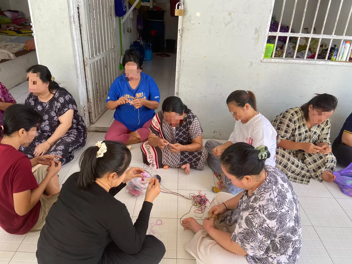WBP Perempuan Lapas Muara Teweh Saat Mengikuti Pembinaan Kemandirian 