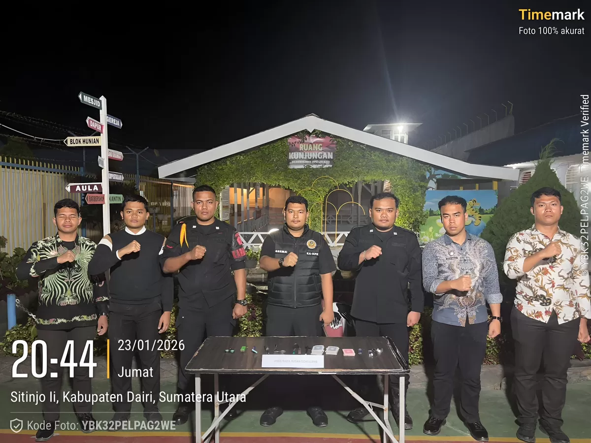 Ka. KPR Rutan Sidikalang dan Jajaran Setelah Kegiatan Razia