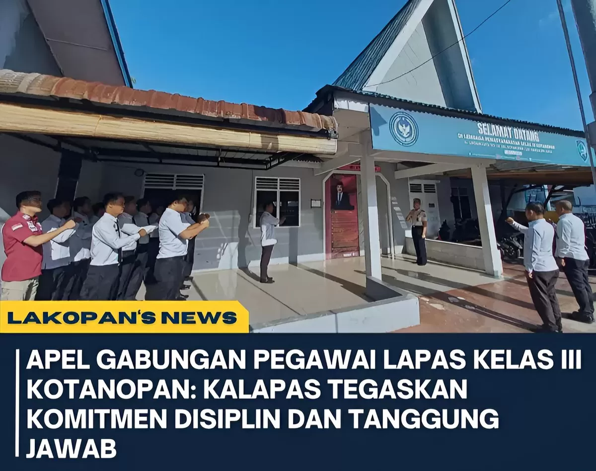Kalapas Kotanopan dan Jajaran Saat Kegiatan Apel Pagi