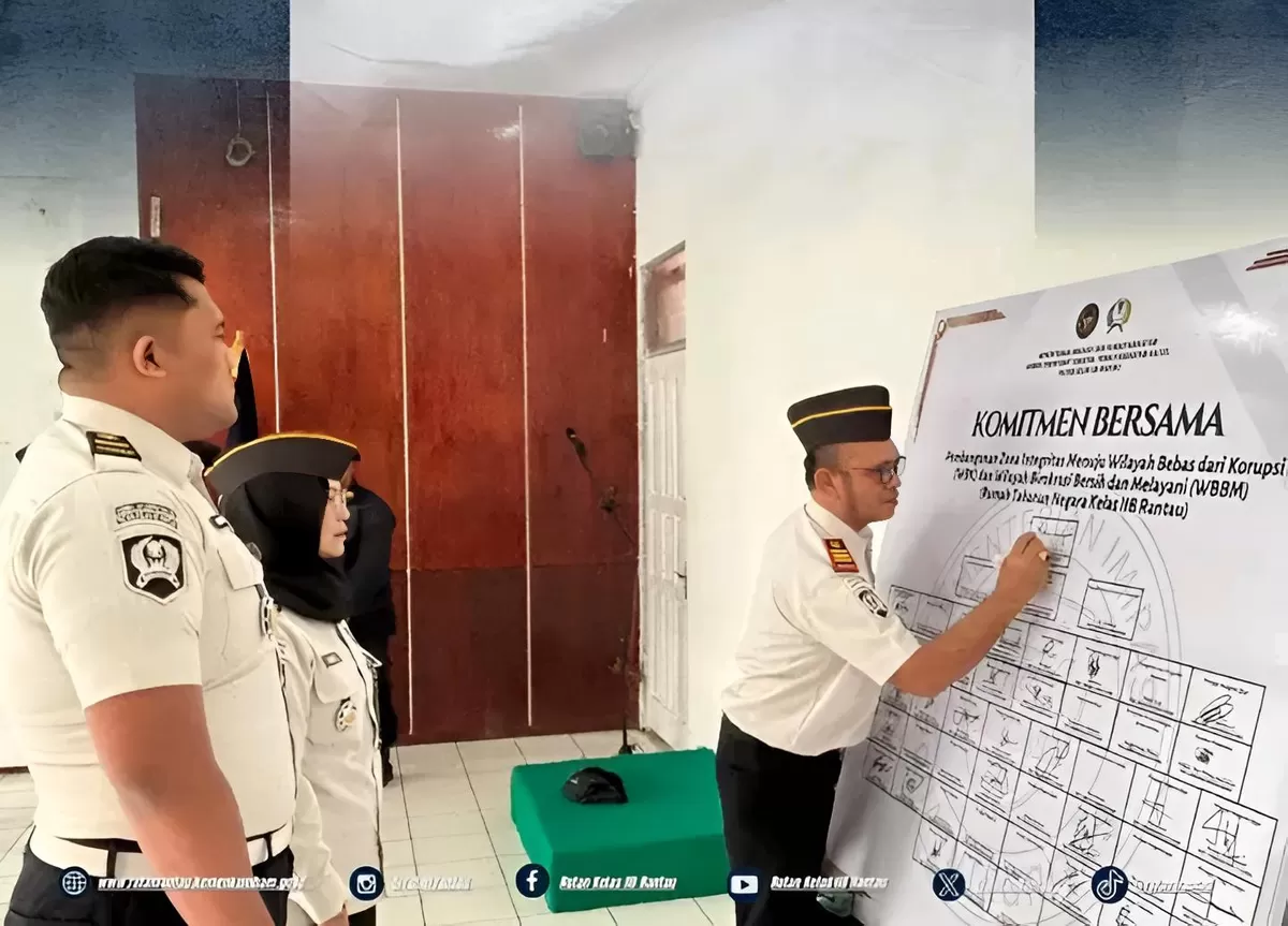 Karutan Rantau dan Jajaran Saat Penandatanganan Komitmen Bersama Pembangunan Zona Integritas