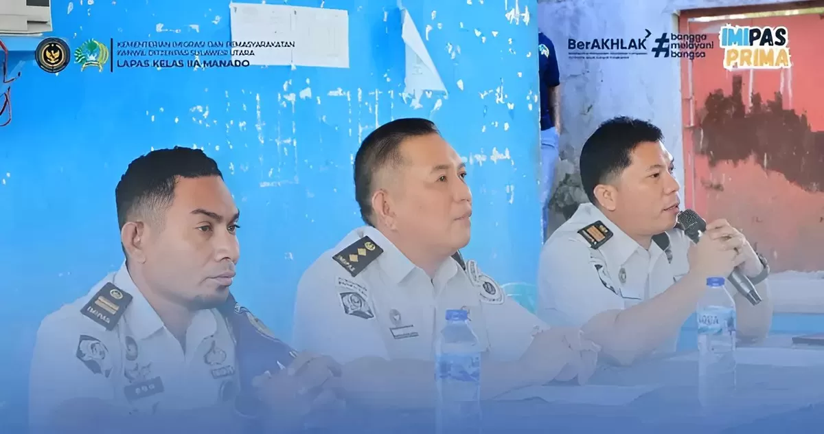Pegawai Lapas Manado Saat Kegiatan Tatap Muka Bersama WBP