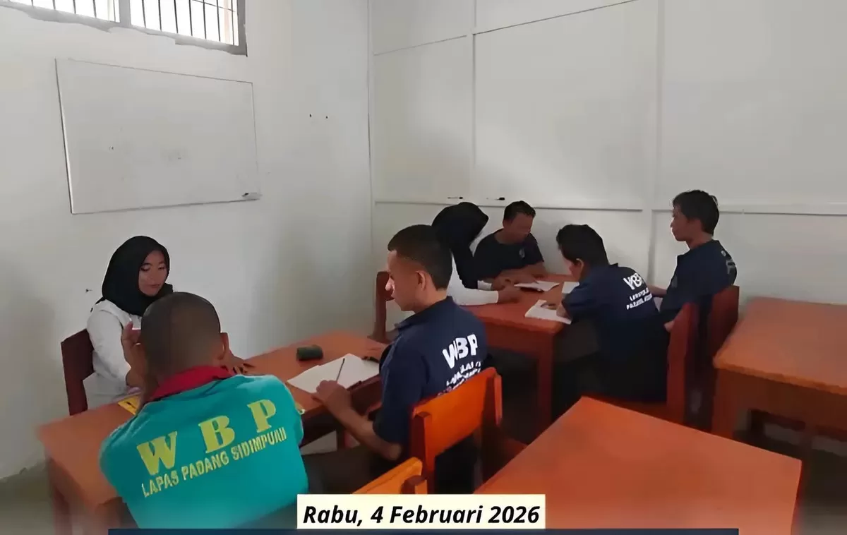 Warga Binaan Lapas Padangsidimpuan Bersama Peserta Magang