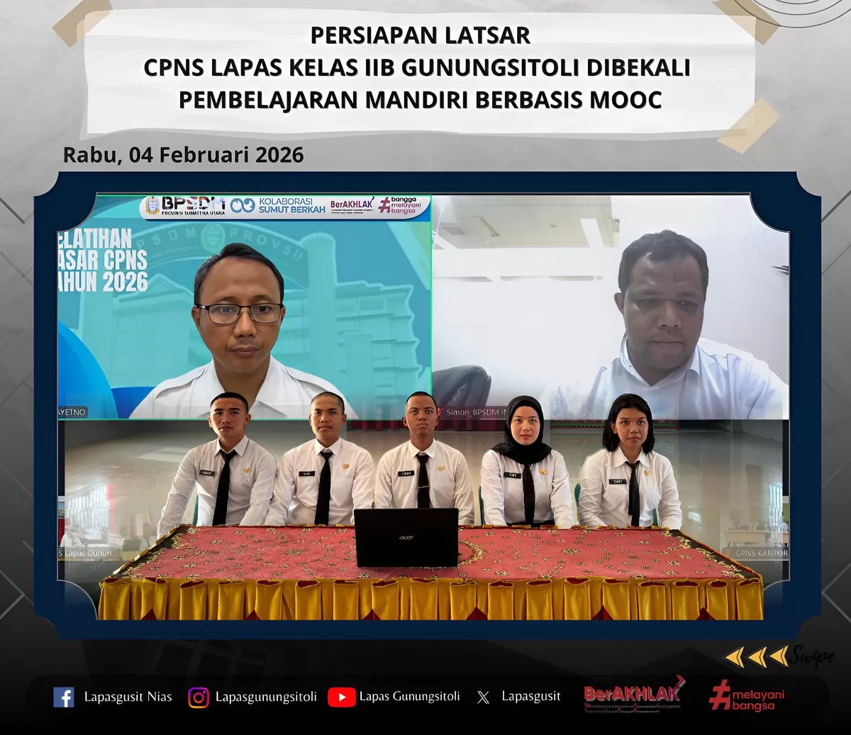CPNS Lapas Gunungsitoli Saat Mengikuti Kegiatan Persiapan Latsar 