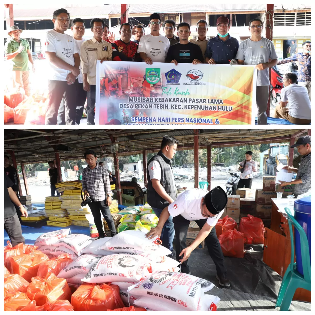 Foto HPN 2026, Sahabat Rokan Hulu Peduli Dan PJI Salurkan Sembako Korban Kebakaran Dari Haru Menuju Harapan (NAWACITAPOST.COM)