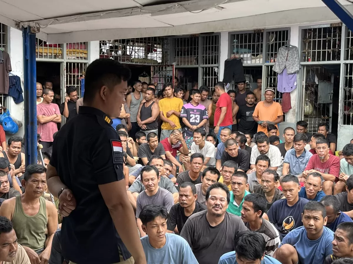 Kasubsi Kamtib Saat Sampaikan Arahan kepada Warga Binaan