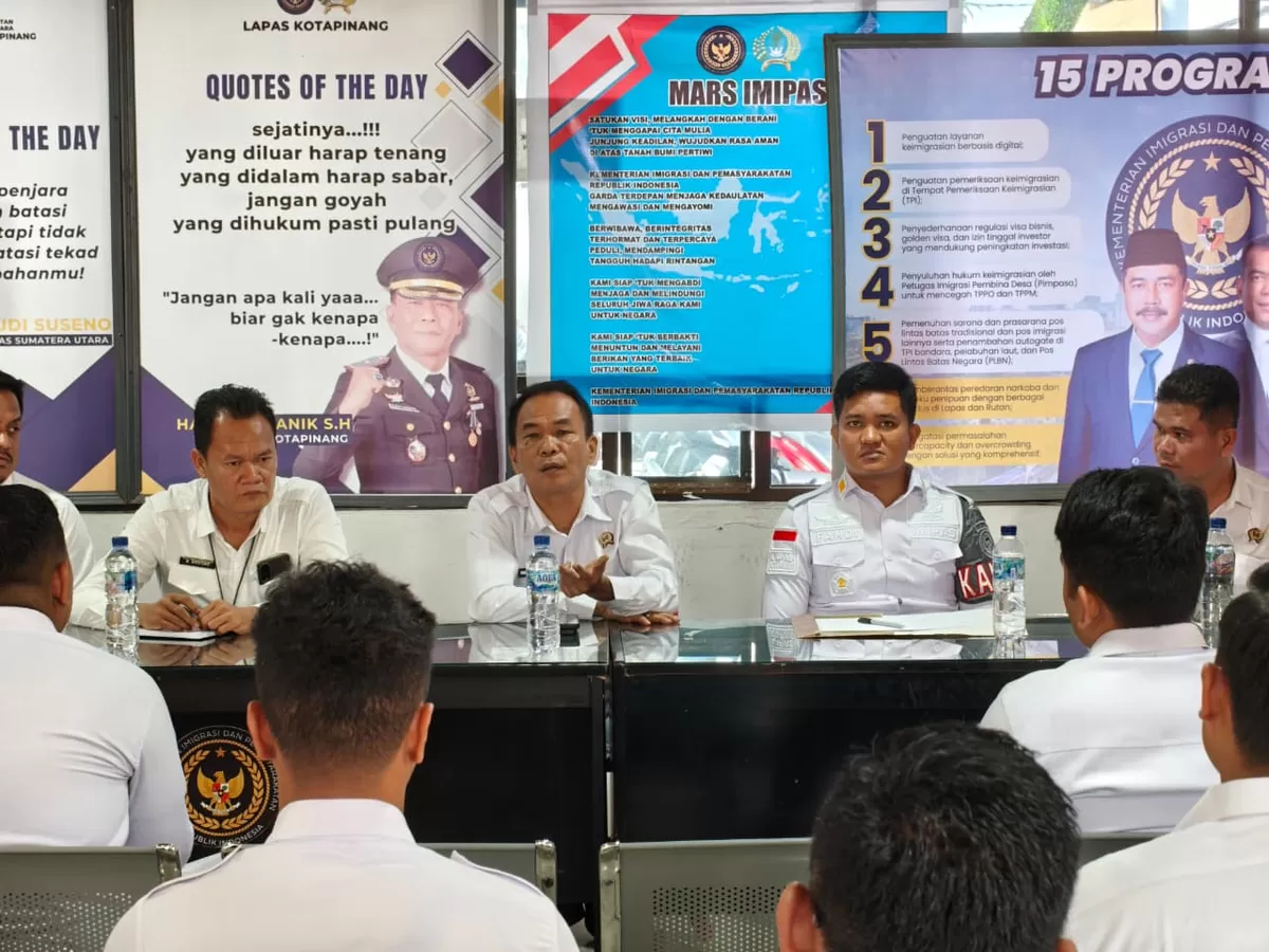 Kepala Lapas Kotapinang dan Jajaran Saat Kegiatan Rapat Dinas