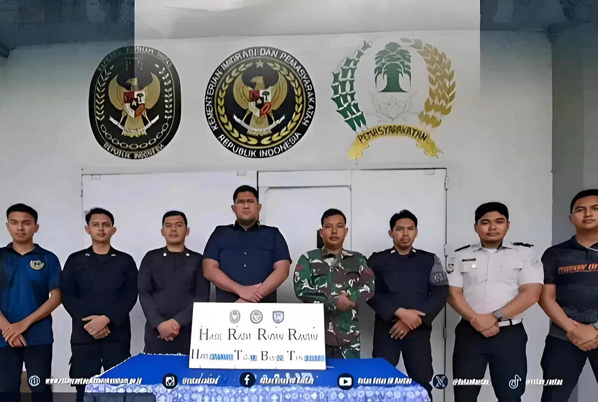 Petugas Rutan Rantau Bersama Anggota Kodim 1010/Tapin