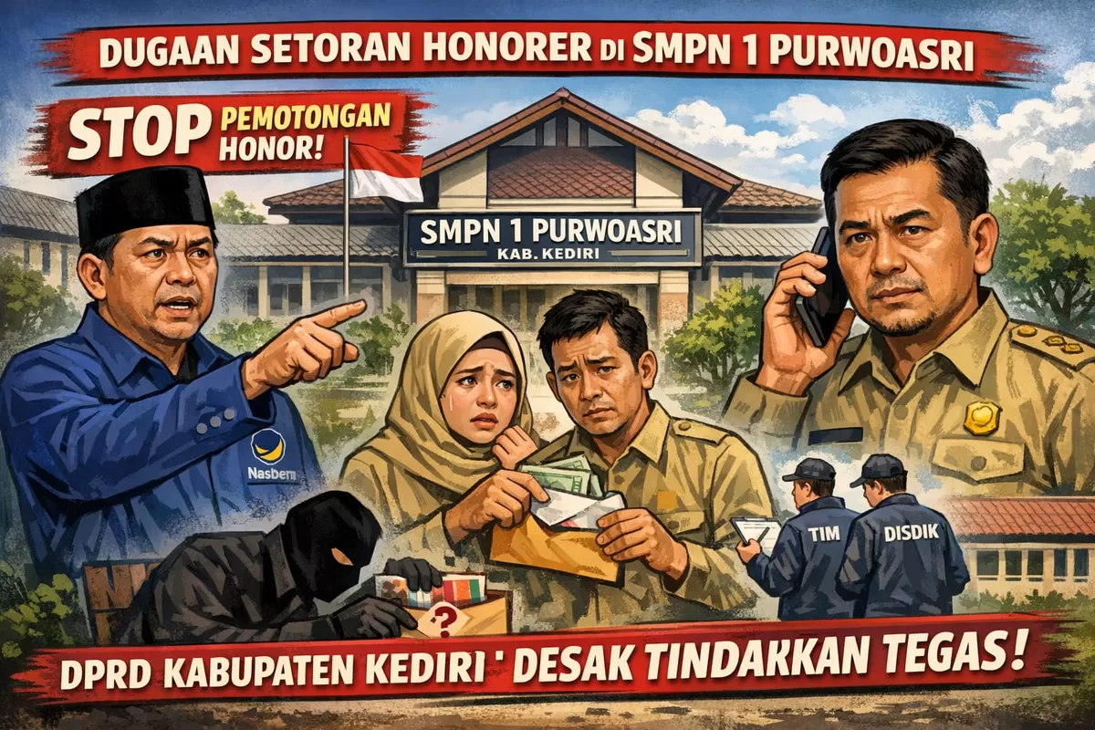 Ilustrasi DPRD Kabupaten Kediri Soroti Dugaan Setoran Tenaga Honorer di SMPN 1 Purwoasri  (Ai)