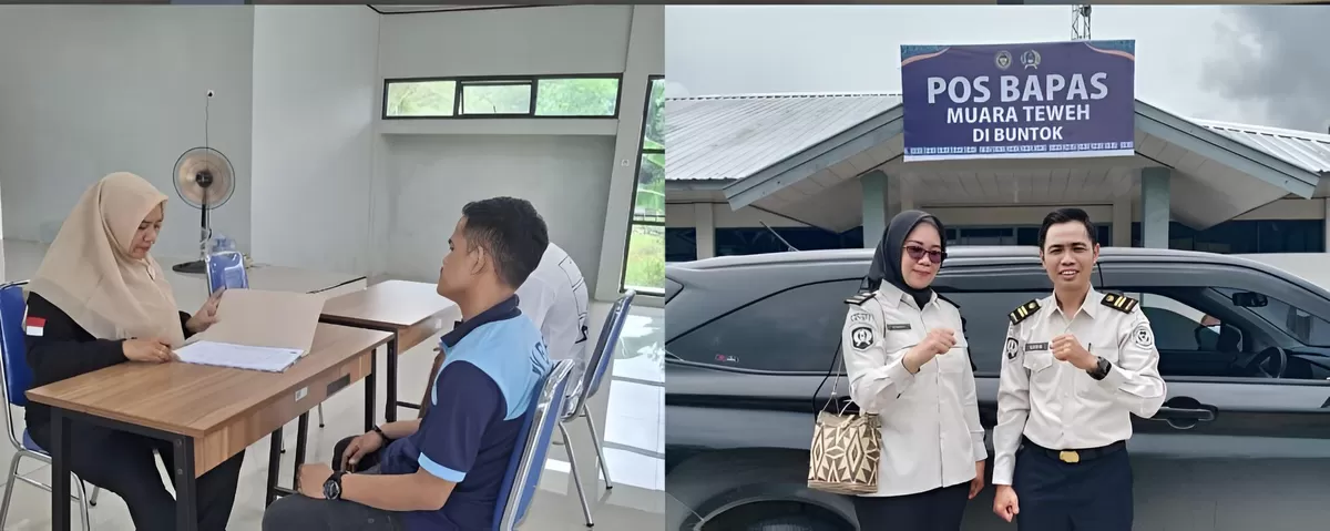 Petugas Bapas Muara Teweh di Pos Bapas Buntok