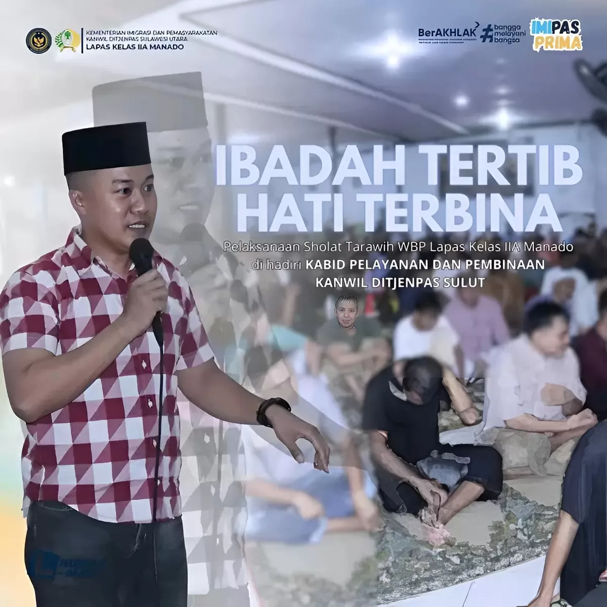 Kabid PP Kanwil Ditjepas Sultra Bersama WBP Lapas Manado
