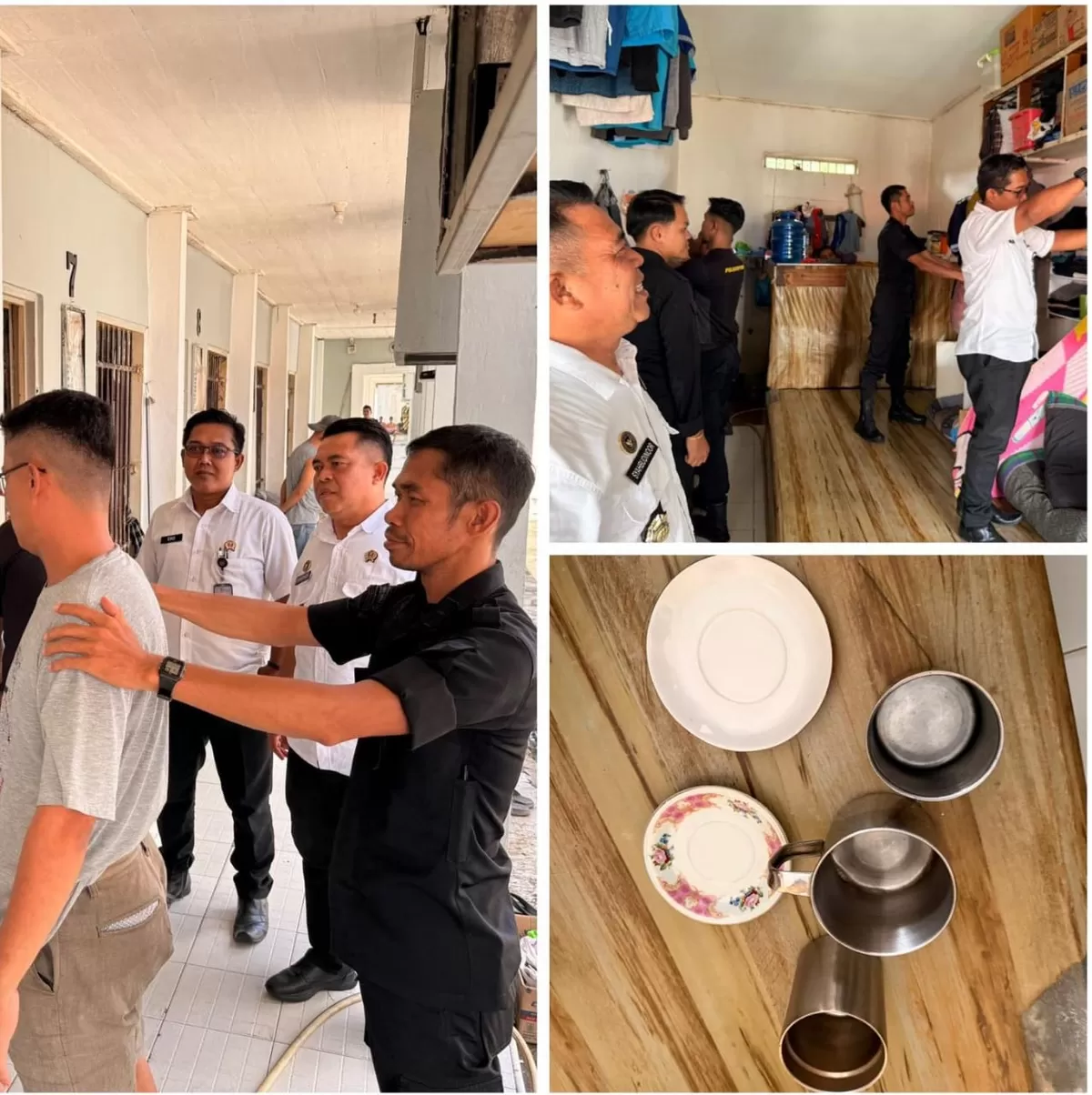 Ka. KPLP dan Kasi Kamtib Lapas Muara Teweh Saat Razia Rutin di Blok Hunian Warga Binaan