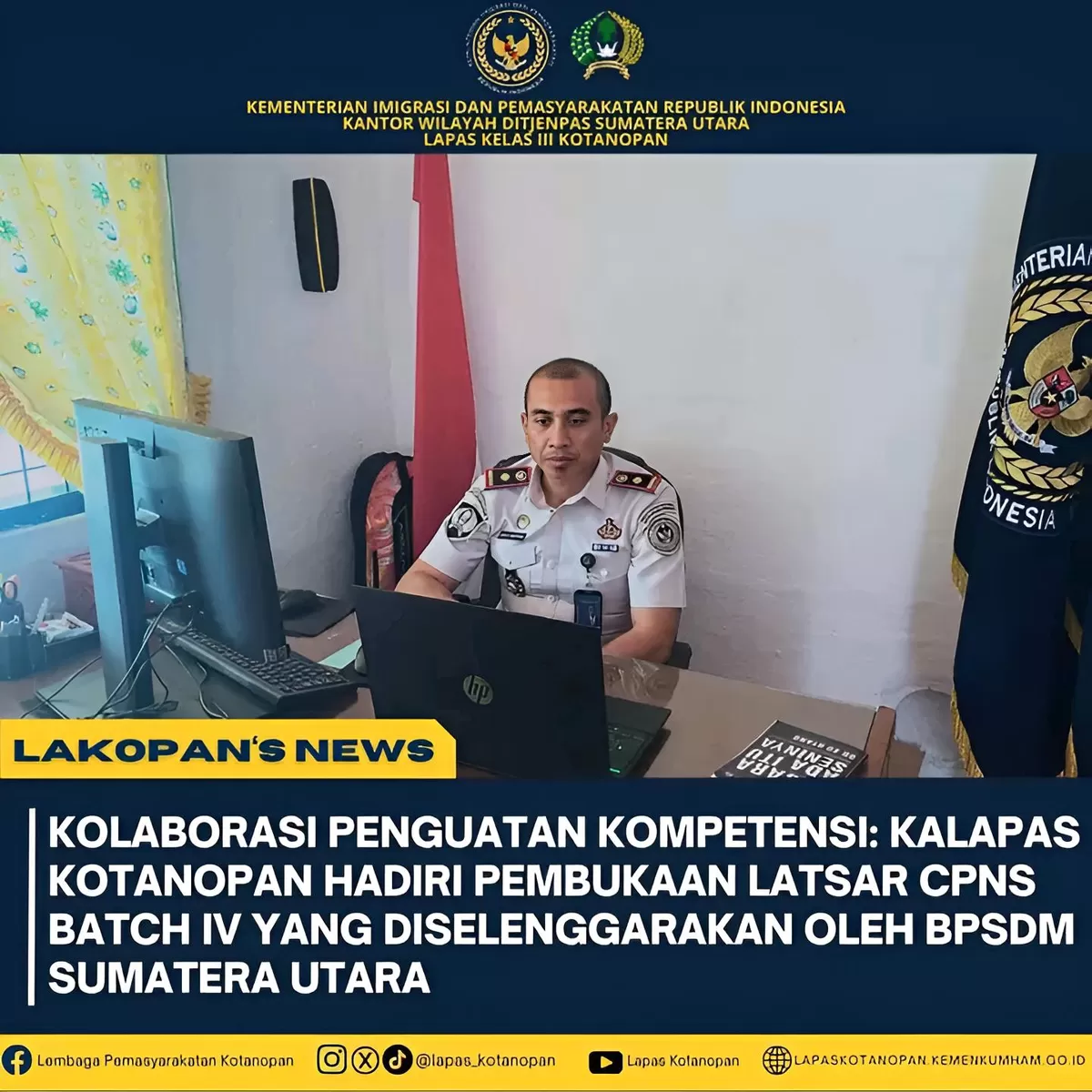 Kalapas Kotanopan Saat Pembukaan Latsar CPNS Batch IV