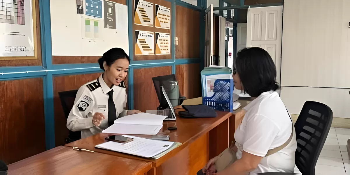 PK Bapas Muara Teweh Saat Penerimaan Registrasi Klien