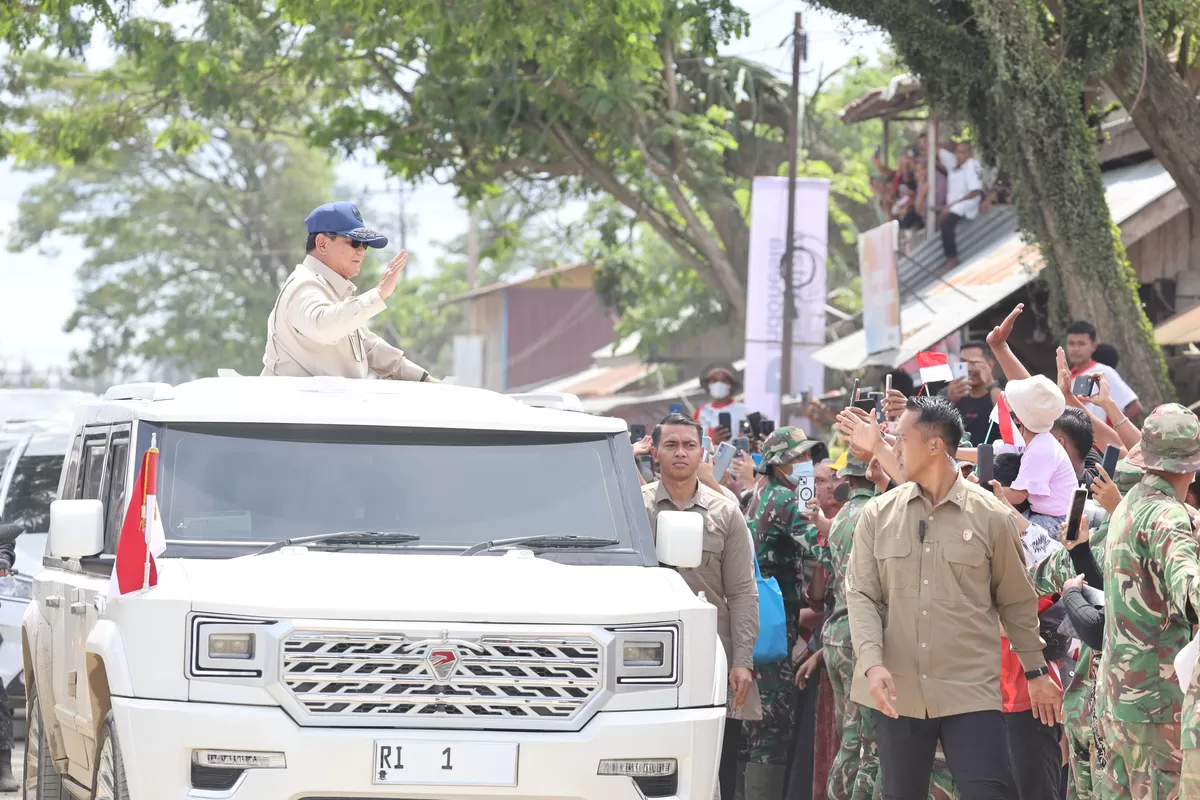 Momen Prabowo disambut warga  Aceh Tamiang (ist/Agus S)