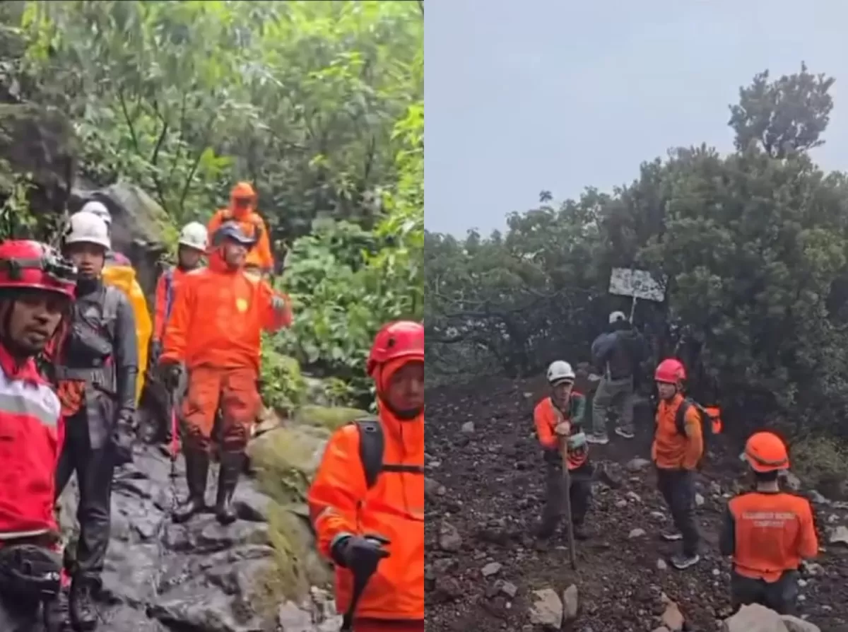 Pencarian pendaki hilang di Gunung Slamet masih terus dilakukan tim gabungan. (Instagram/guntur.geni)