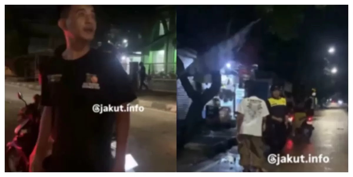 Menyoroti peristiwa viral pemotor yang diduga menganiaya warga di wilayah Koja, Jakarta Utara saat wilayah tersebut dilanda banjir. (Instagram.com/@jakut.info)