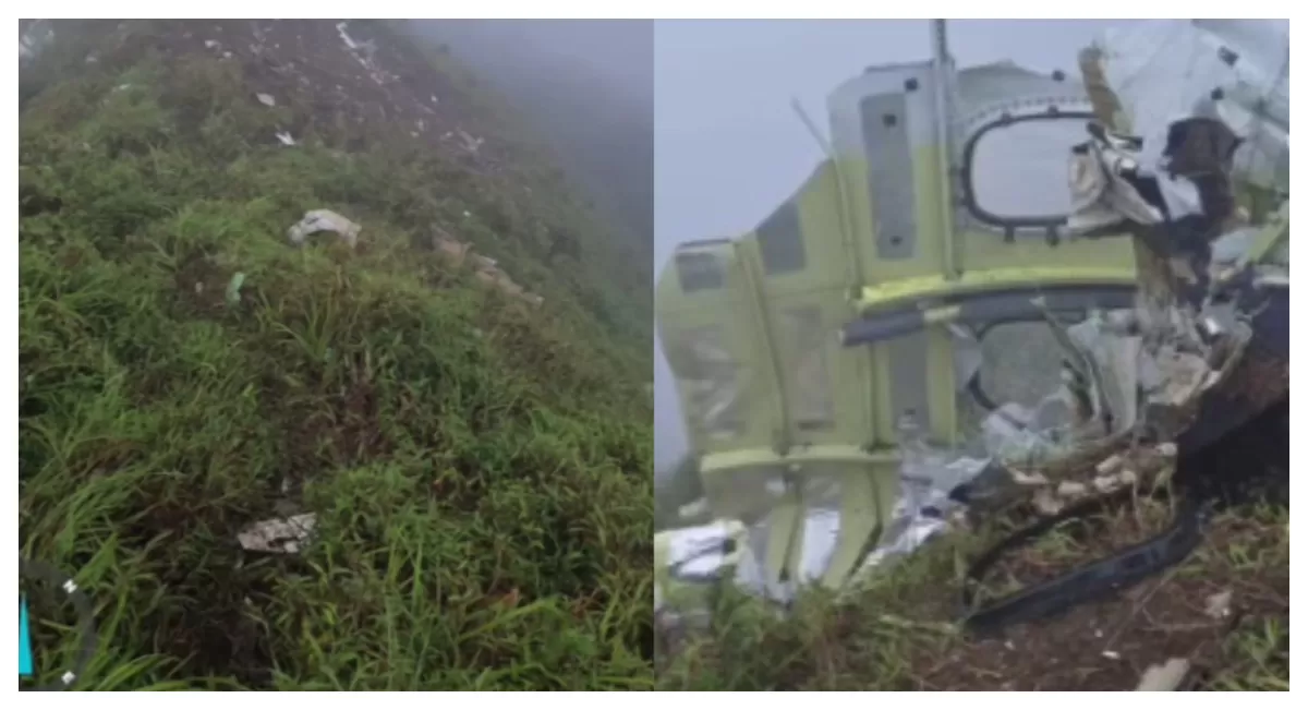 Penemuan serpihan pesawat ATR 42-500 di Gunung Bulusaraung. (Instagram/sar_nasional)
