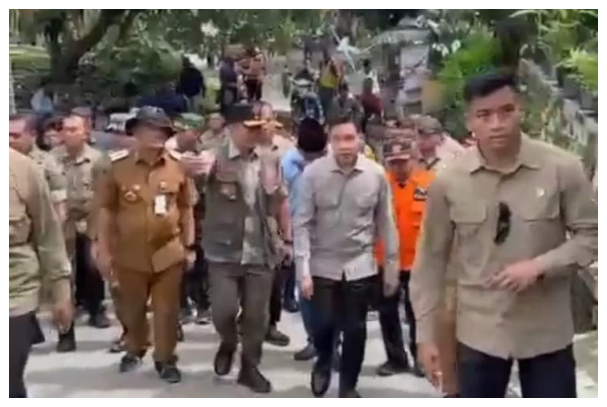Kedatangan Wapres Gibran di lokasi bencana desa Padasari, Tegal (Agus R)